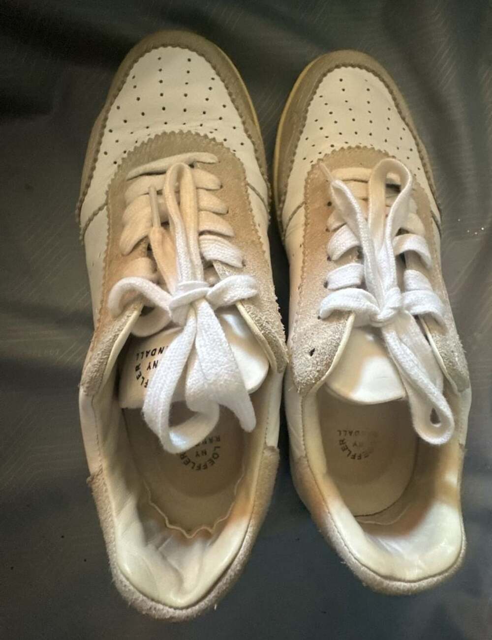Loeffler Randall Leather and Suede Low-Top Sneakers - Picture 3 of 12
